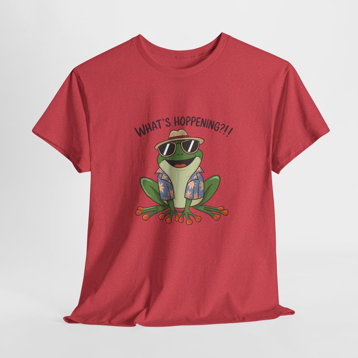 Funny Frog Shirt | What’s Hoppening T-Shirt | Cool Frog Graphic Tee | Amphibian Dad Joke Shirt | Cottagecore Animal Lover Gift