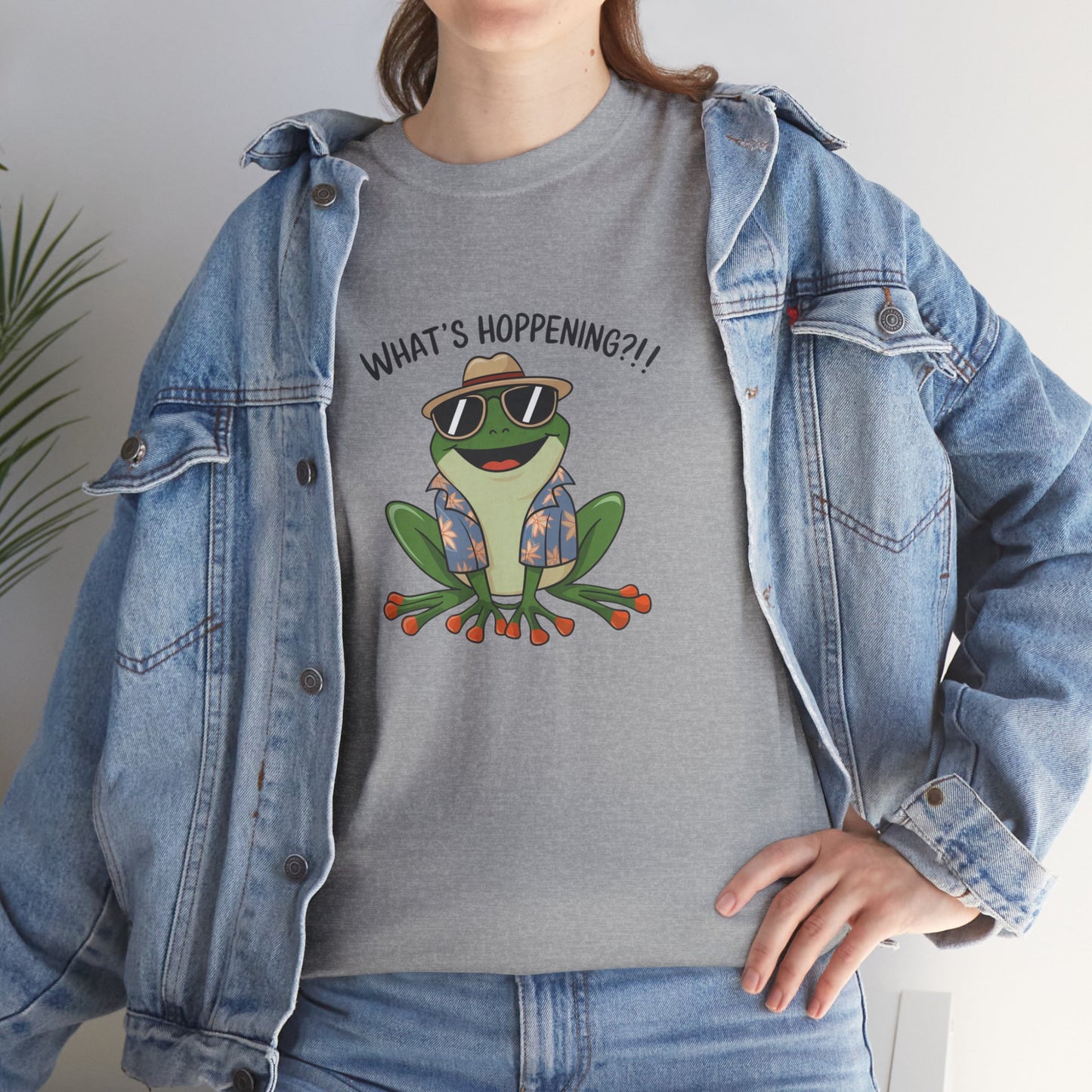 Funny Frog Shirt | What’s Hoppening T-Shirt | Cool Frog Graphic Tee | Amphibian Dad Joke Shirt | Cottagecore Animal Lover Gift