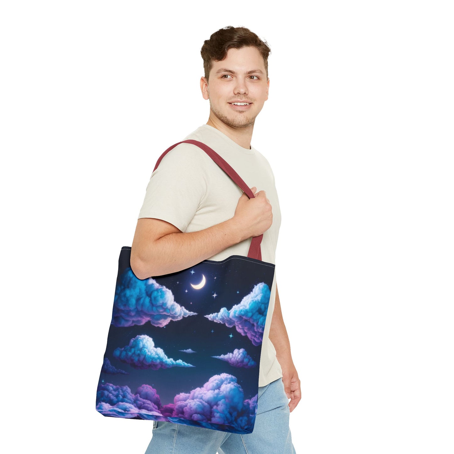 Dreamy Clouds & Moon Tote Bag