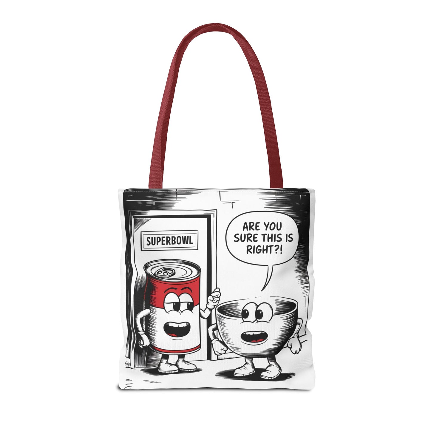 Tote Bag - Comic Superbowl Soup Design