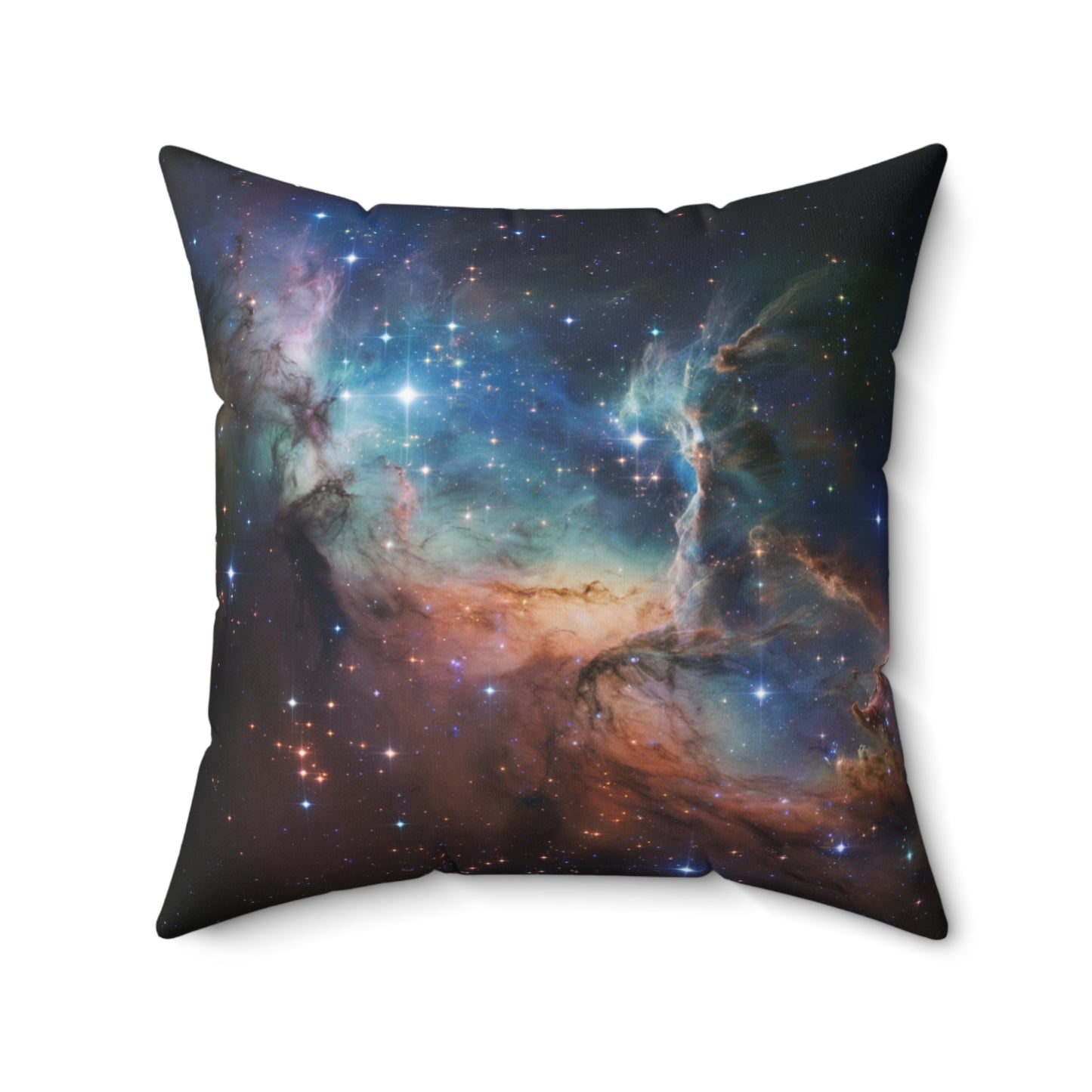Square Pillow with Starry Cosmic Cover Galactic Pillow Space Decor Dorm Room Decor Starry Pillow