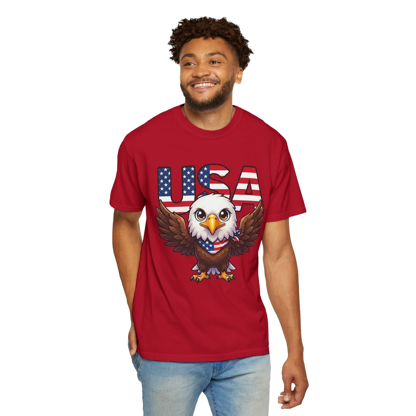 USA Eagle Shirt, Patriotic Comfort Colors Shirt, American Flag Eagle T Shirt, Fourth Of July Shirt, Freedom Graphic Tee, USA Pride Shirt