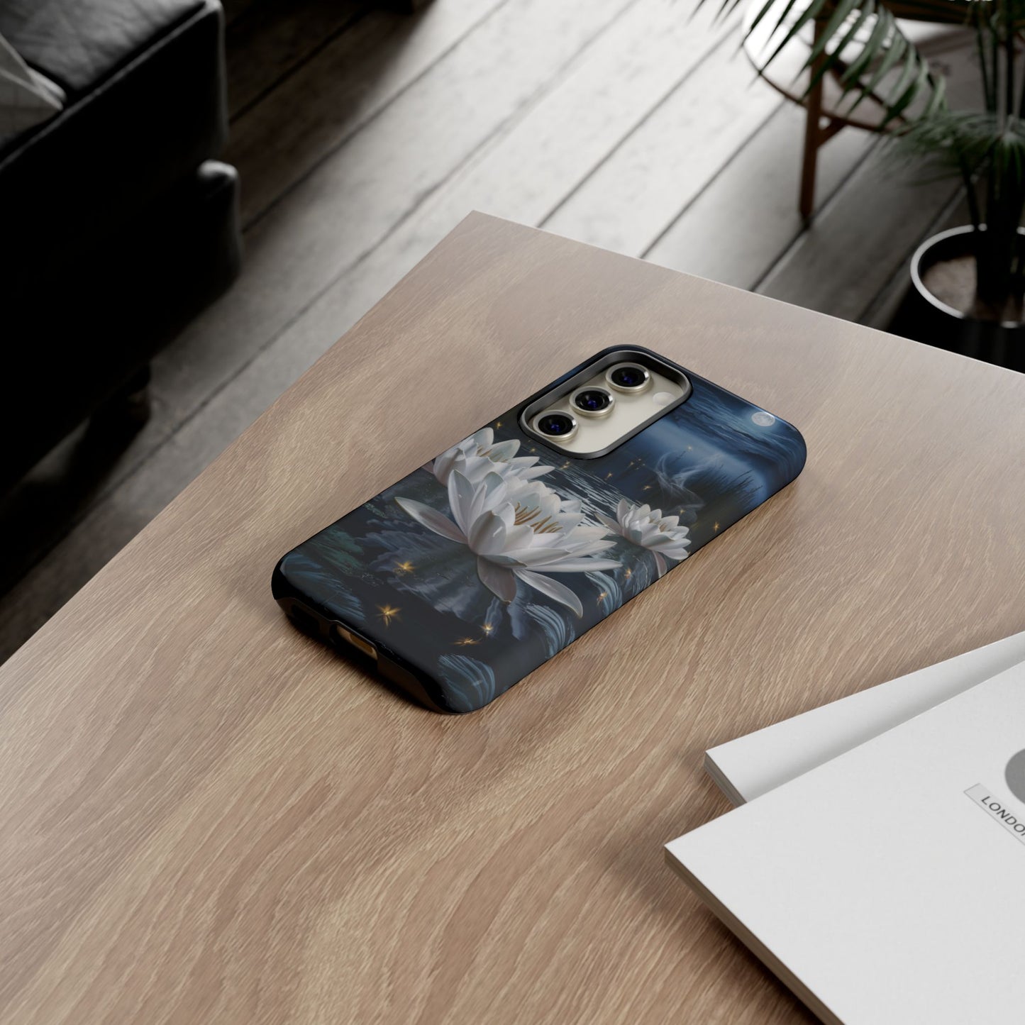 Samsung Galaxy Tough Case - Water Lillies Moonlit Sky Phone Cover