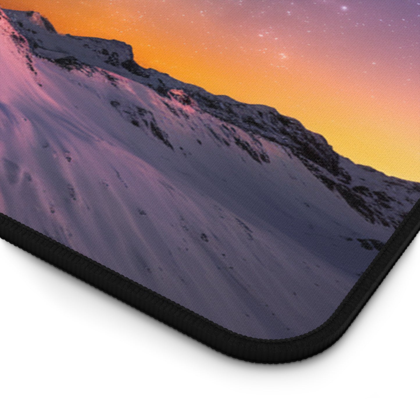 Desk Mat Mountain Top with Milky Way Galaxy View Mouse Pad Nature Desk Top Space Mouse Pad Computer Accessory