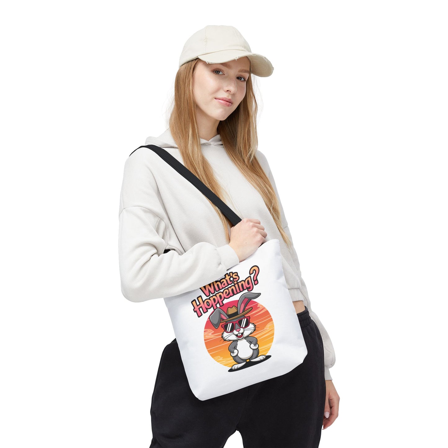 Bunny Tote Bag - 'What's Hoppening'