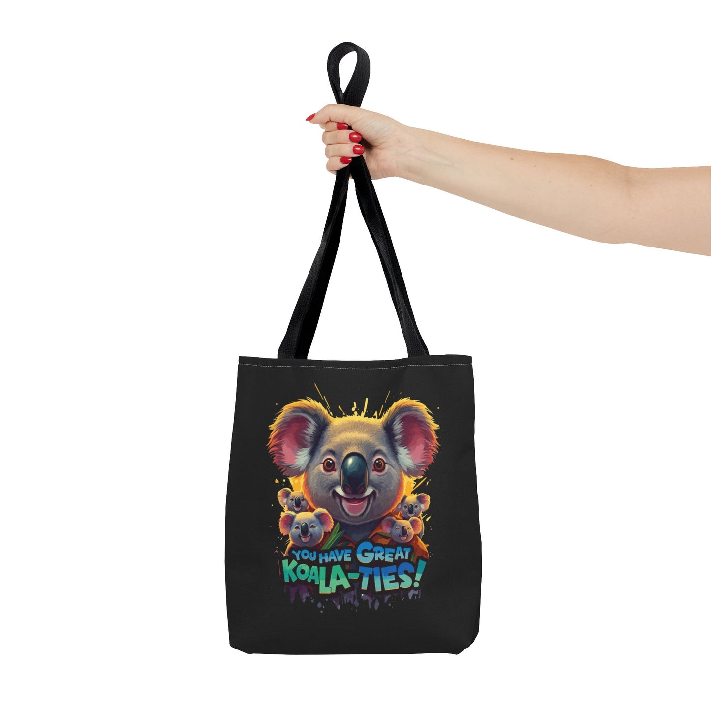 Koala Tote Bag – Funny Animal Pun Bag with Cute Koala Design – Reusable Grocery, Beach, or Everyday Carry Bag – Gift for Koala Lovers
