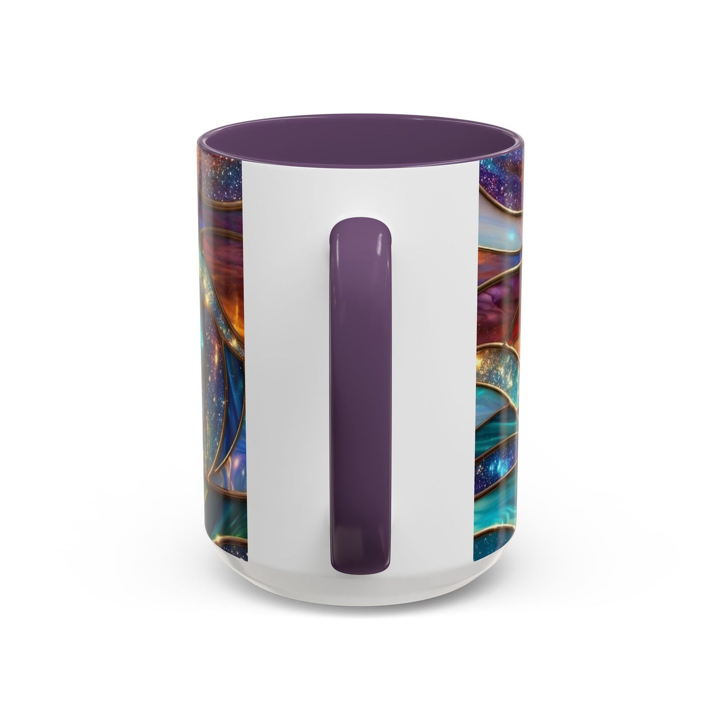 Stained Glass Wave Mug, Cosmic Ocean Coffee Cup, Celestial Sunrise Tea Mug, Surfer Beach Decor Gift, Starry Sea Art, Ocean Lover Cup