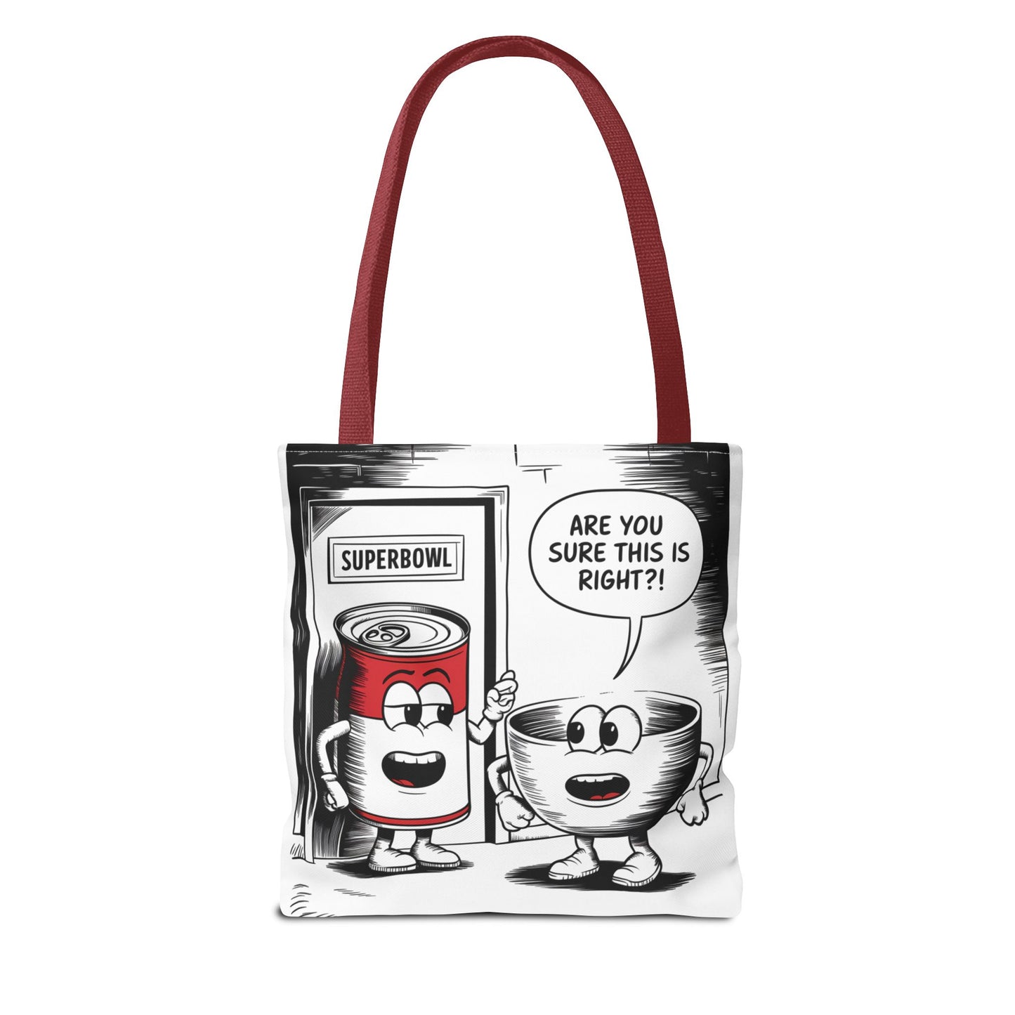 Tote Bag - Comic Superbowl Soup Design