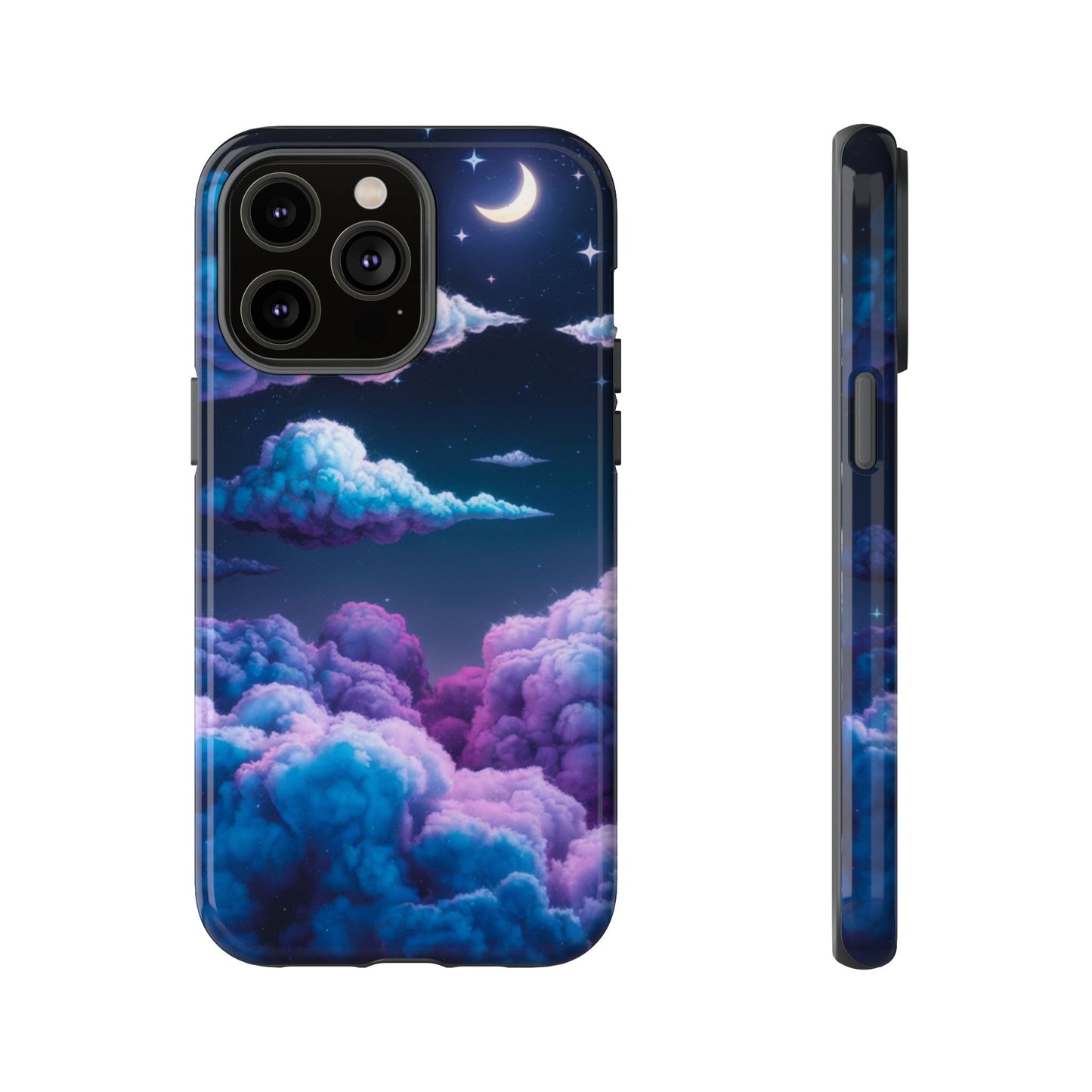 Dreamy Clouds & Moon Tough iPhone Case