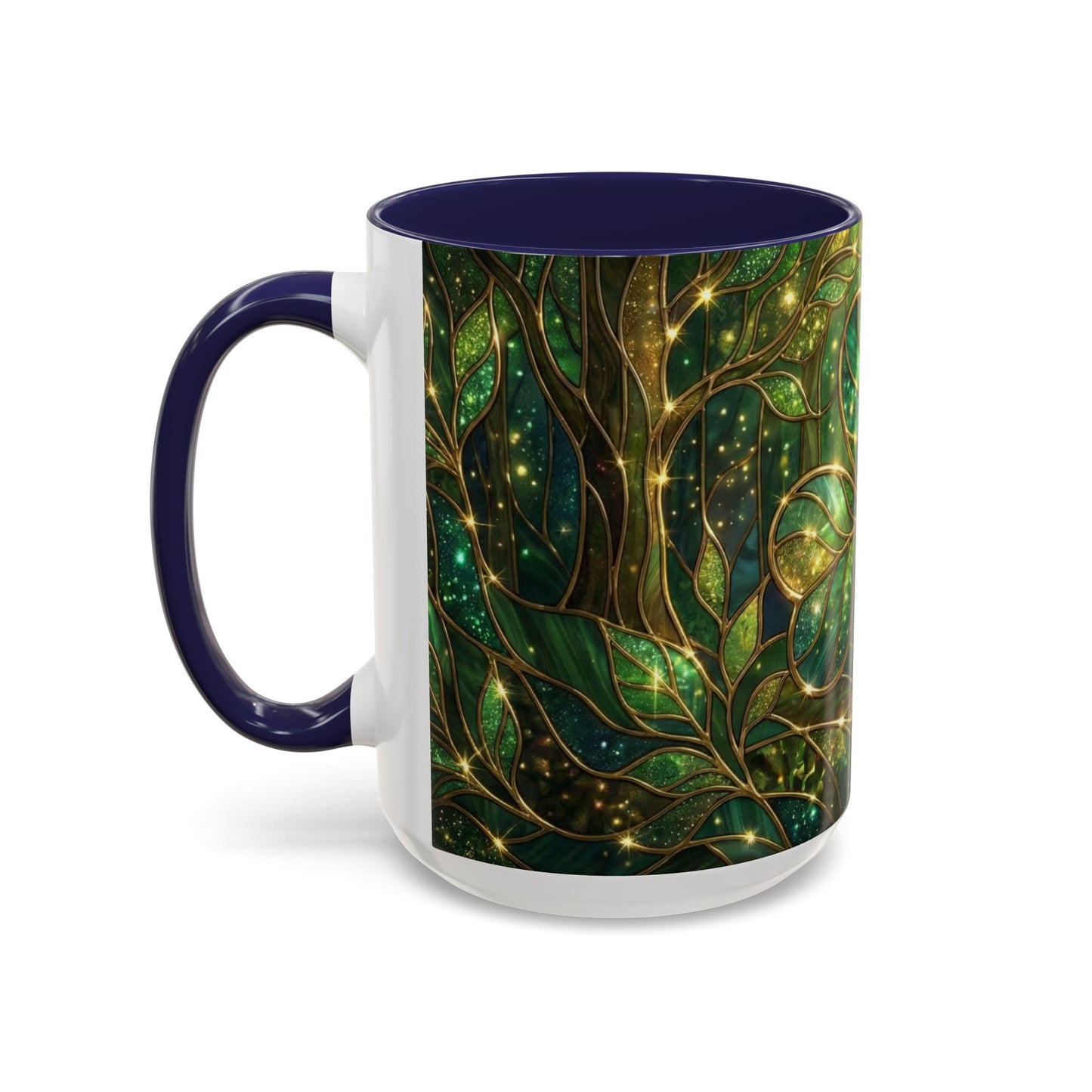 Stained Glass Shamrock Mug, Celtic Irish Coffee Cup, Green Stained Glass Mug, Shamrock Art Mug, St Patrick’s Day Gift