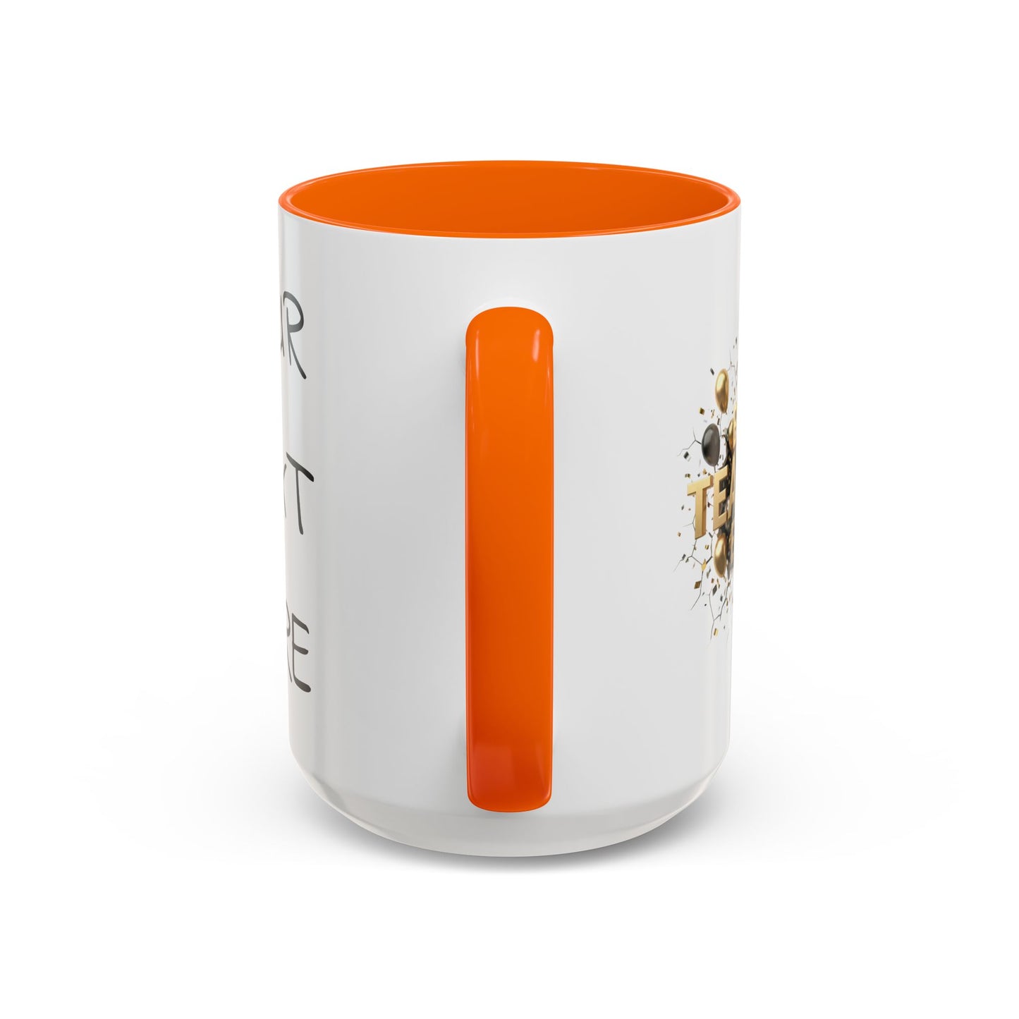 Personalized Teacher Mug, Best Teacher Ever Gift, Custom Educator Coffee Cup, 3D Gold Balloon Design, Teacher Appreciation Present