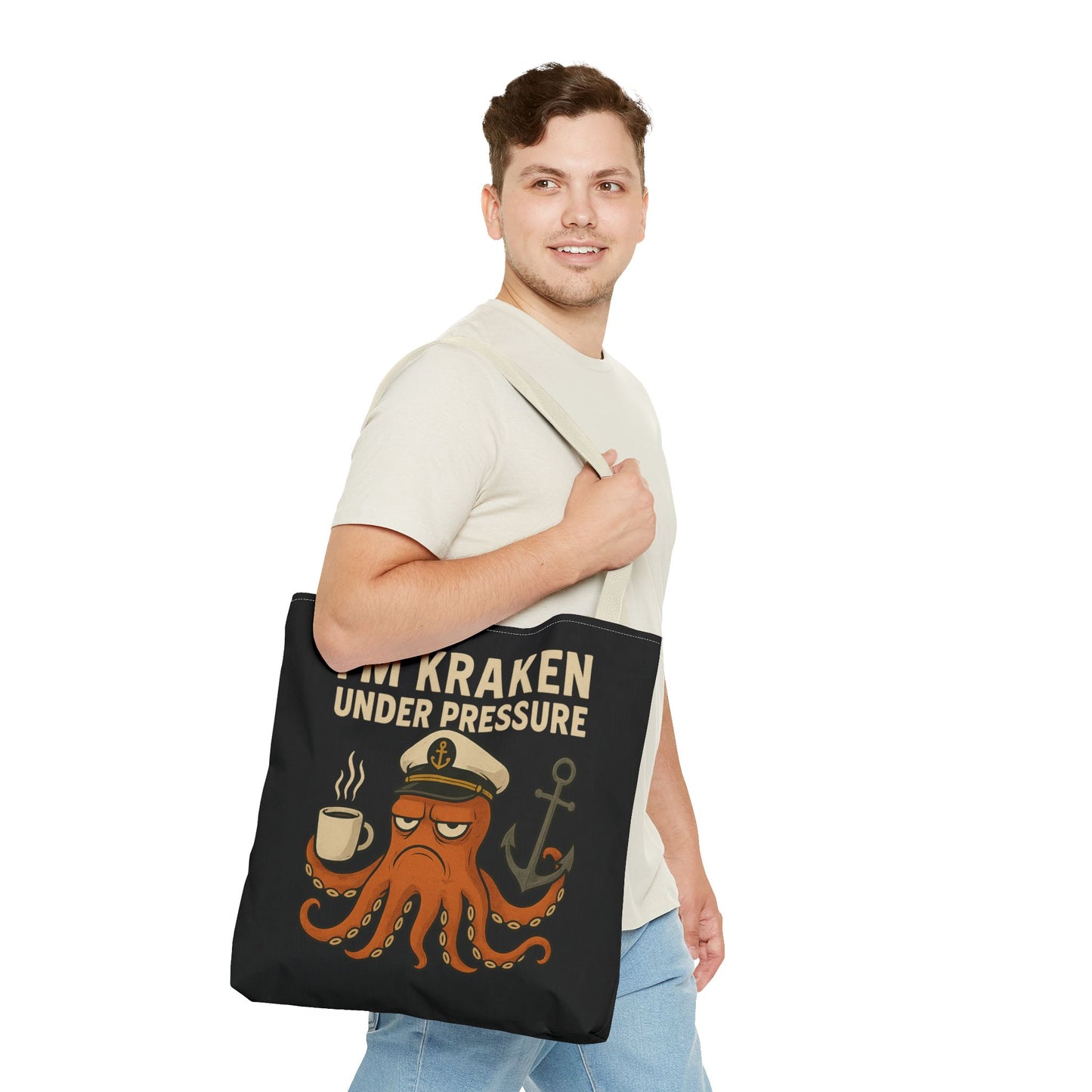 Stressed Octopus Tote Bag Nautical Bag Beach Tote Ocean Reusable Bag Seaside