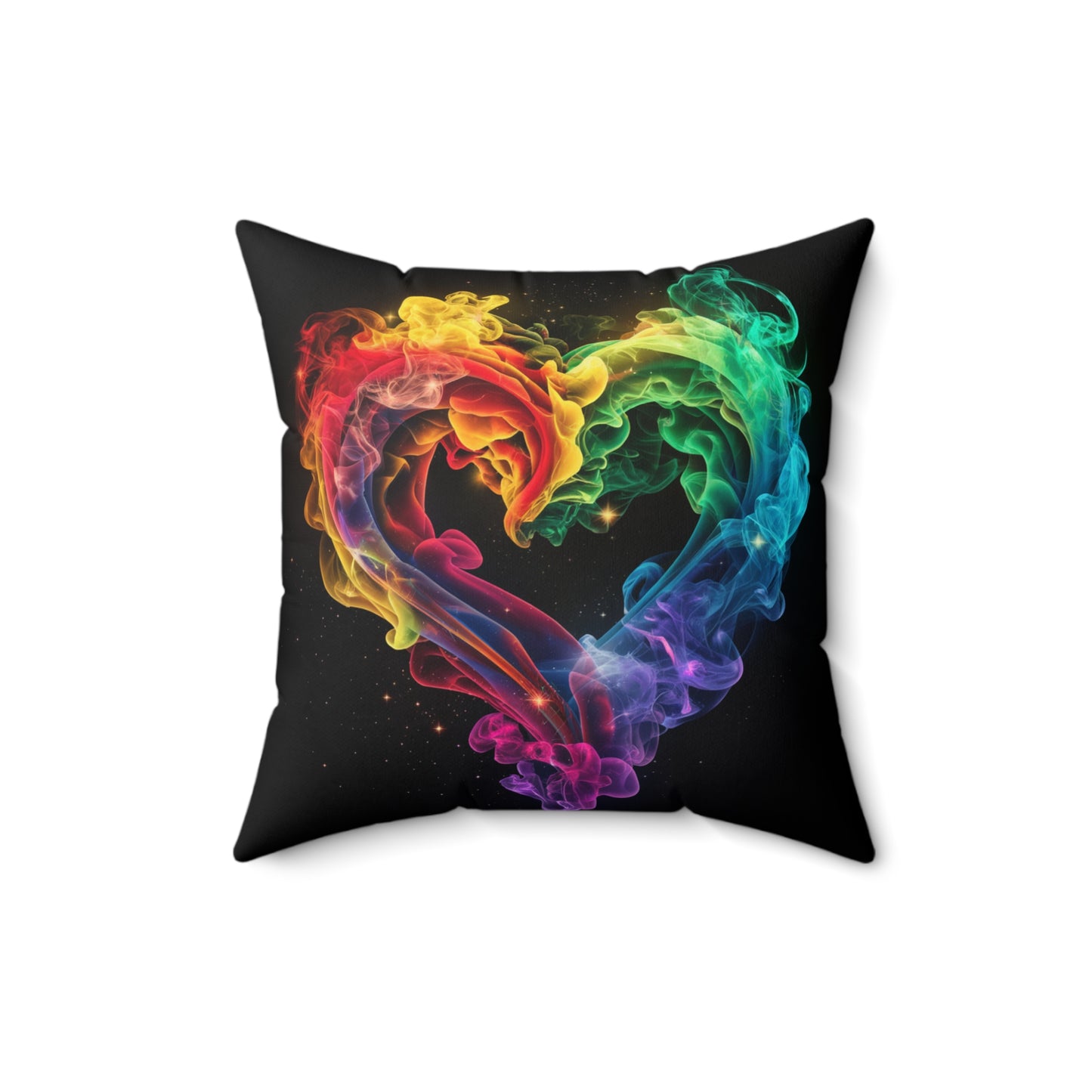 Colorful Smoke Heart Pillow