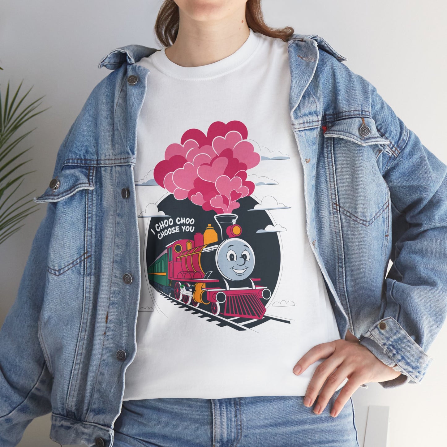 I Choo Choo Choose You Shirt, Cute Train Valentine Tee, Funny Love Graphic TShirt, Romantic Gift For Him Her, Valentine Pun Shir