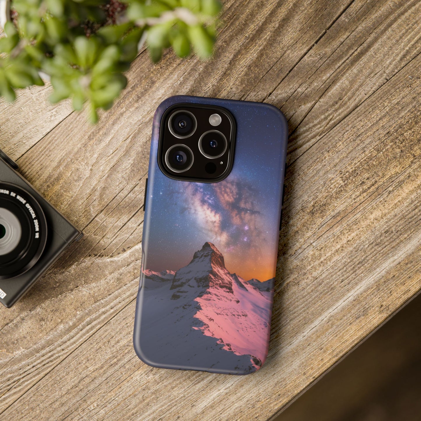 iPhone Case Mountain Top and Milky Way Nature Phone Case Unique Gift