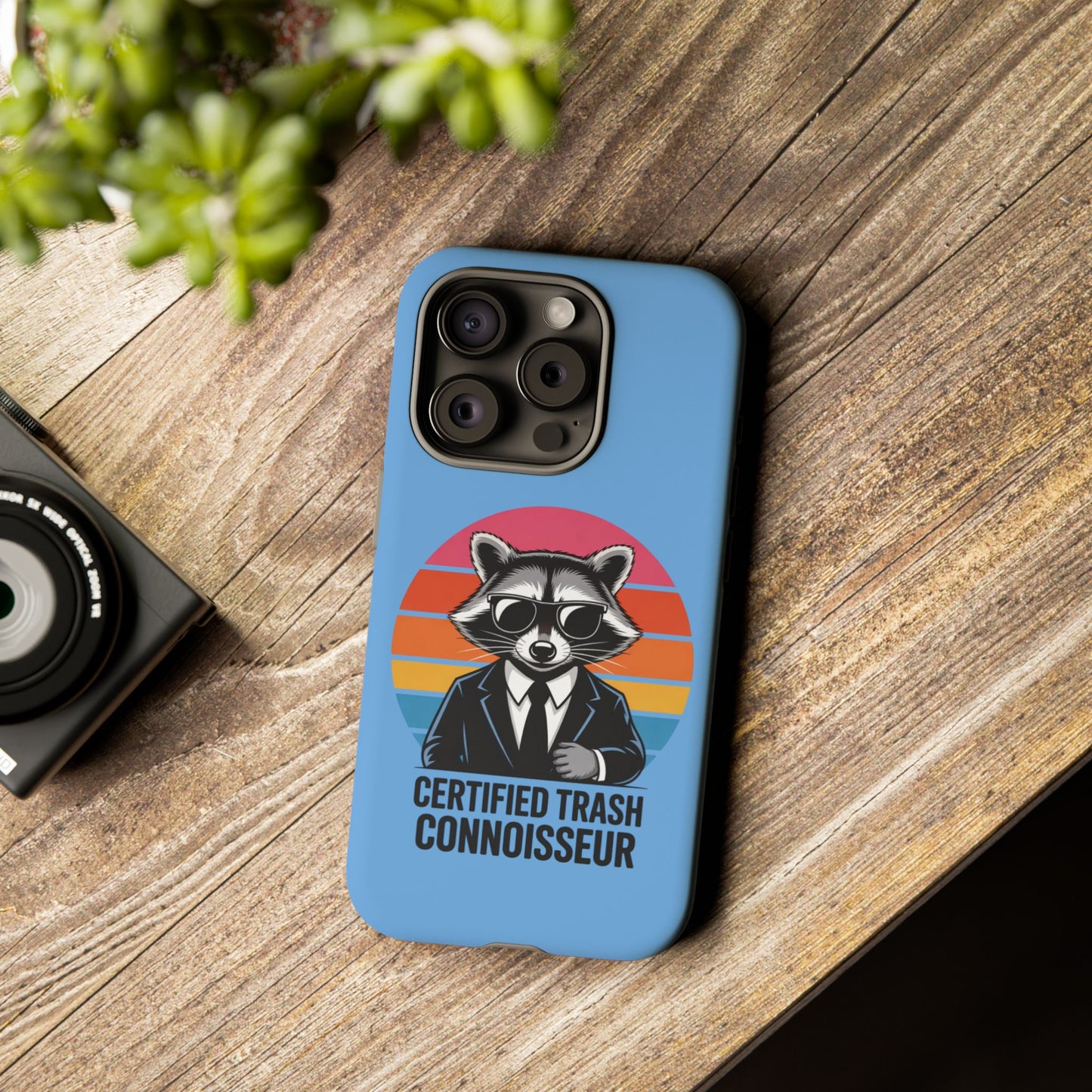 Humorous Raccoon Phone Case - Certified Trash Connoisseur