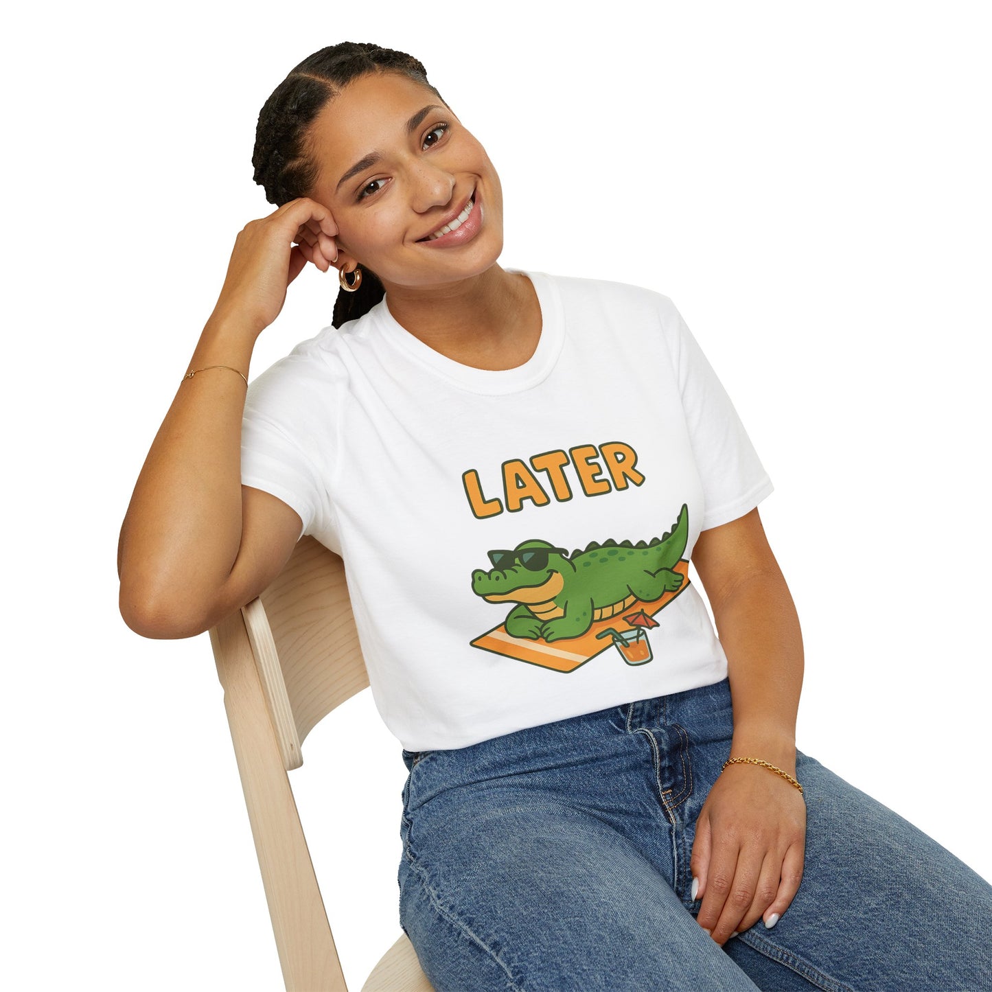 Later Gator Graphic Tee - Funny Alligator T-Shirt | Funny Summer Shirt | Trendy Animal Tee | Cute Gator Gift | Y2K Retro Humor Tee