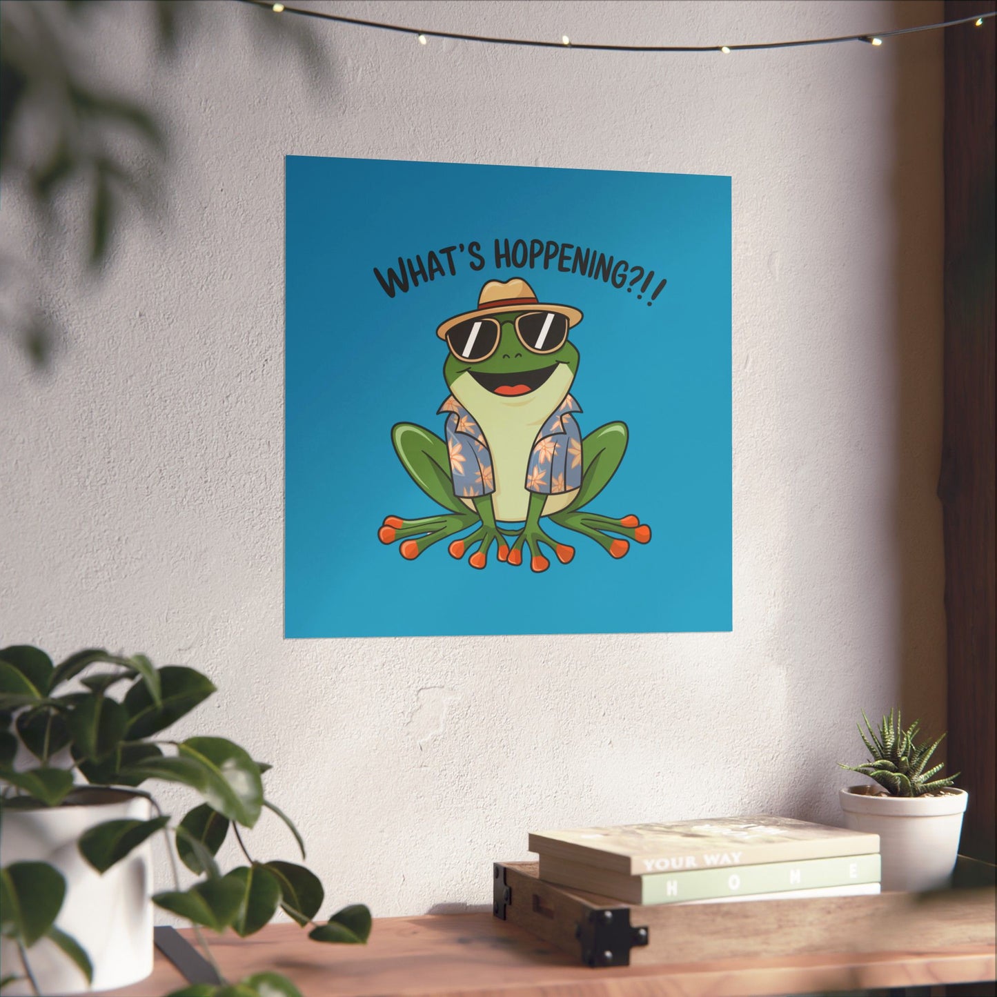 Vertical Poster - What's Hoppening Frog Pun