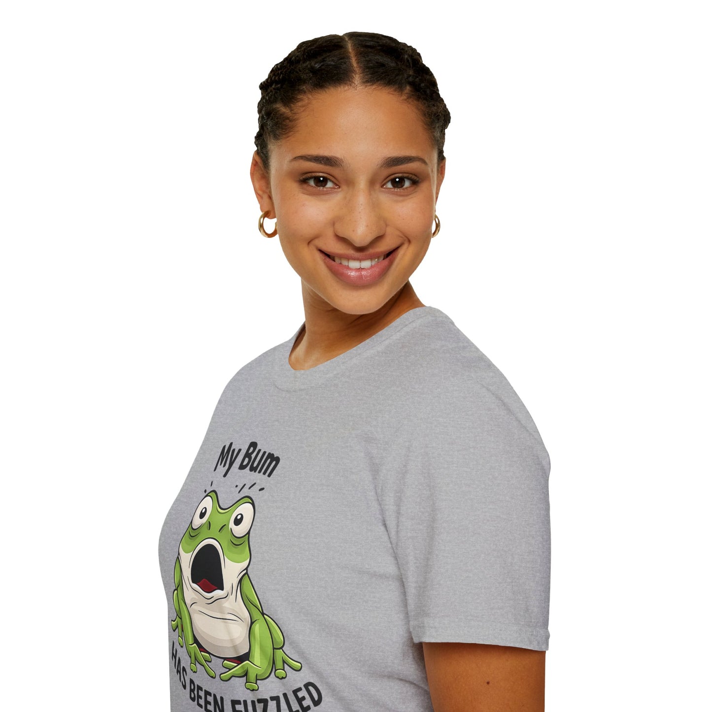 My Bum Has Been Fuzzled Shirt, Bumfuzzled Word Play Tee, Funny Frog T Shirt, Cute Shocked Frog Graphic Tee, Silly Humor Gift