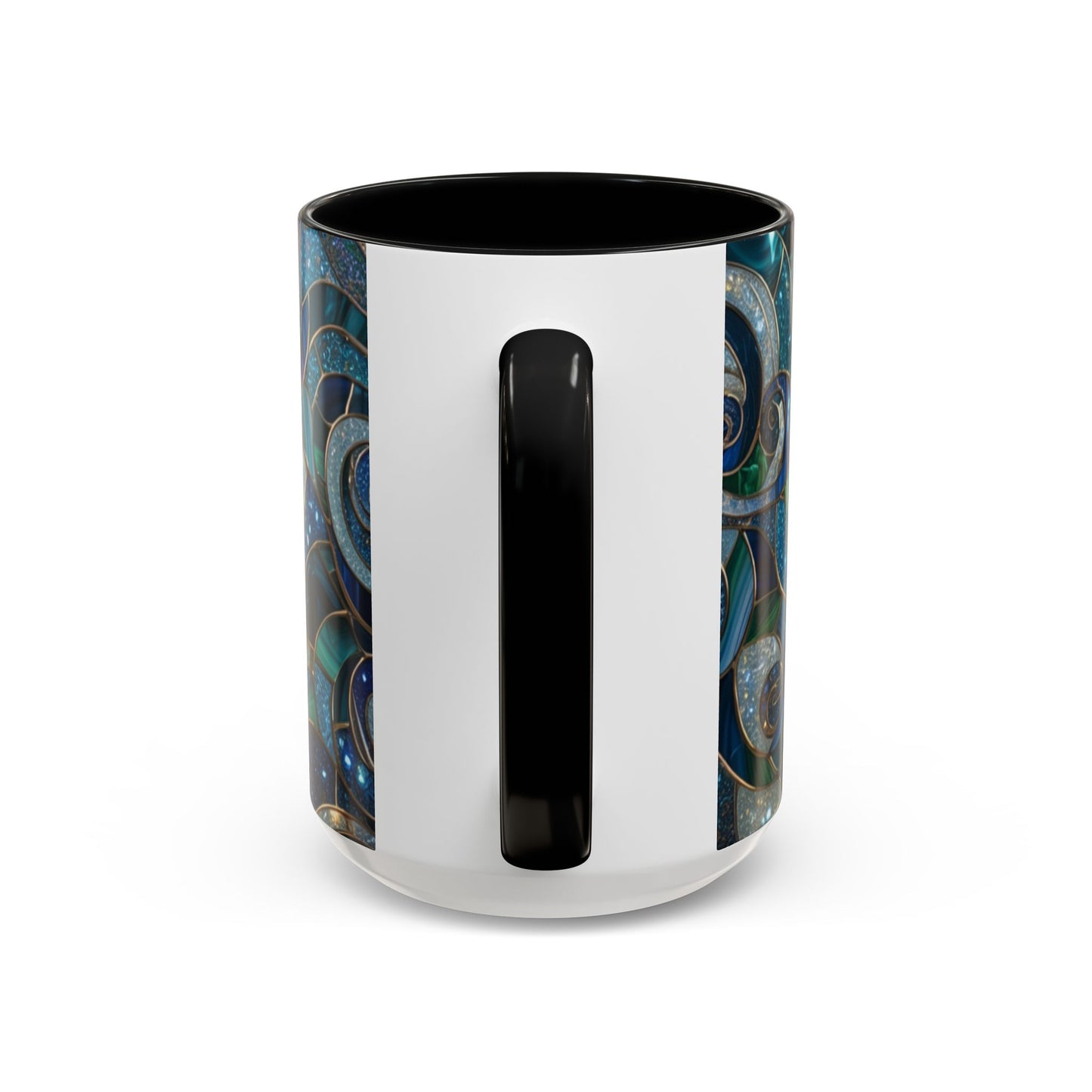 Stained Glass Whale Mug, Ocean Art Coffee Cup, Blue Sea Life Design, Nautical Gift For Ocean Lovers, Colorful Stained Glass Whale Cup