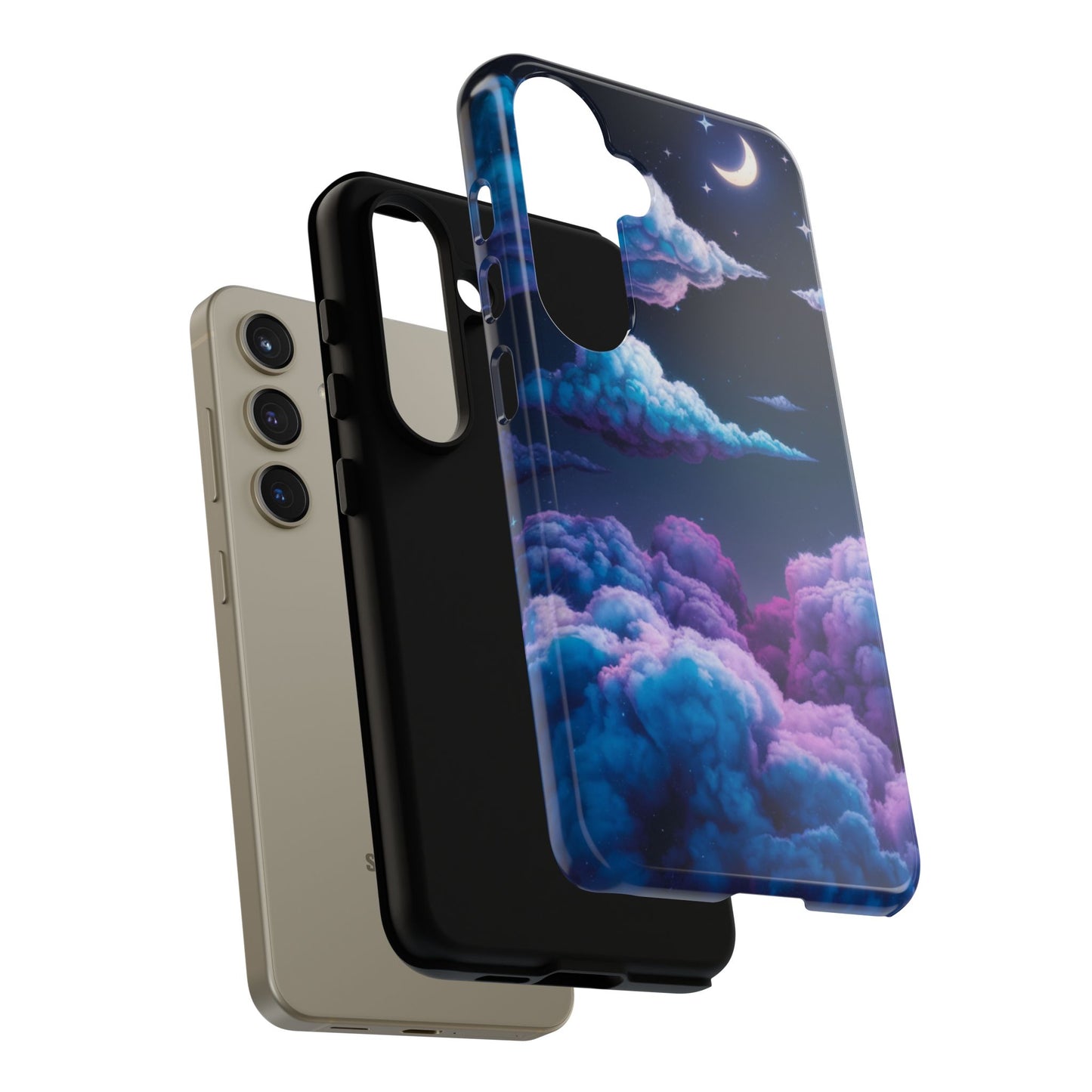 Dreamy Clouds & Moon Tough Samsung Galaxy Case