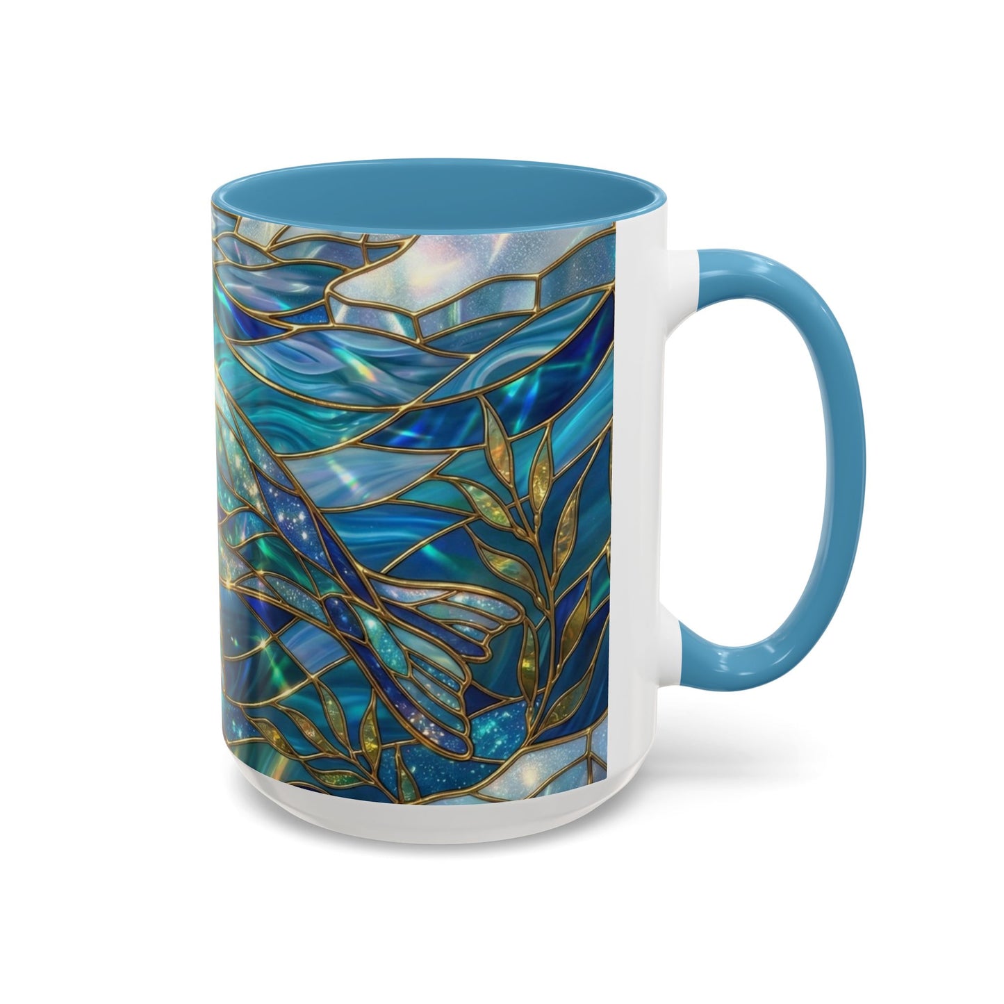 Seal Coffee Mug, Stained Glass Seal Mug, Cute Marine Animal Art Mug, Ocean Lover Gift, Unique Ceramic Coffee Cup, 11oz 15oz Coastal Mug