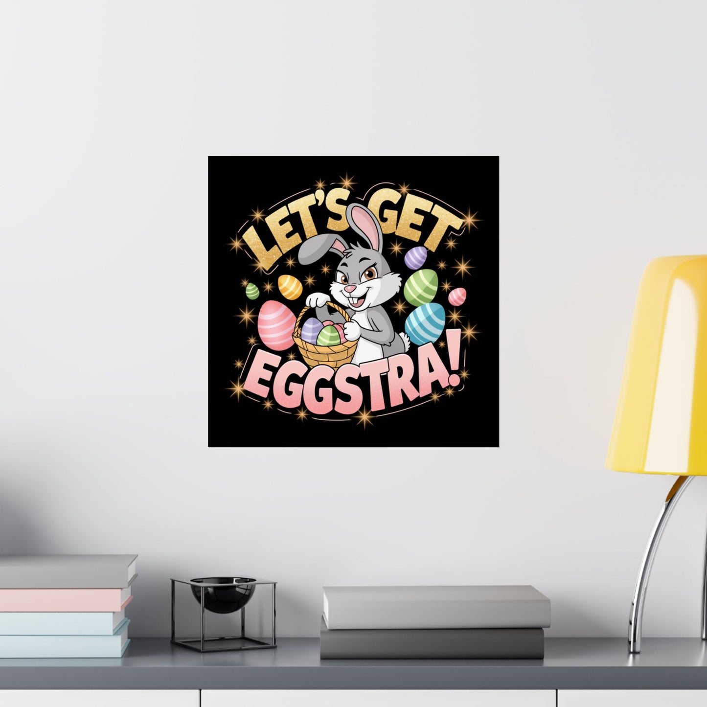 Easter Bunny Party Poster Easter Poster Easter Bunny Art Easter Decor