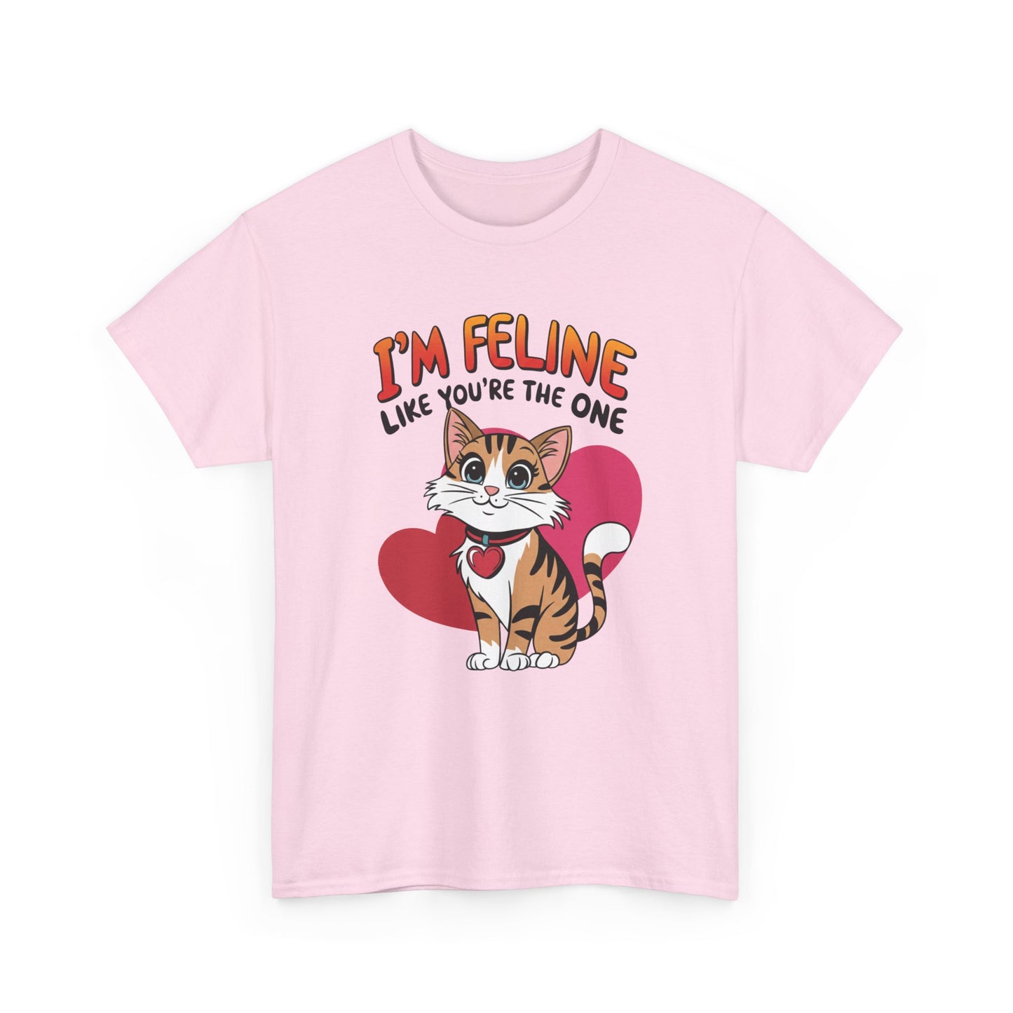 I’m Feline Like You’re The One Shirt, Cute Cat Valentine Tee, Funny Cat Love Graphic TShirt, Romantic Gift For Her Him, Cat Pun Shirt