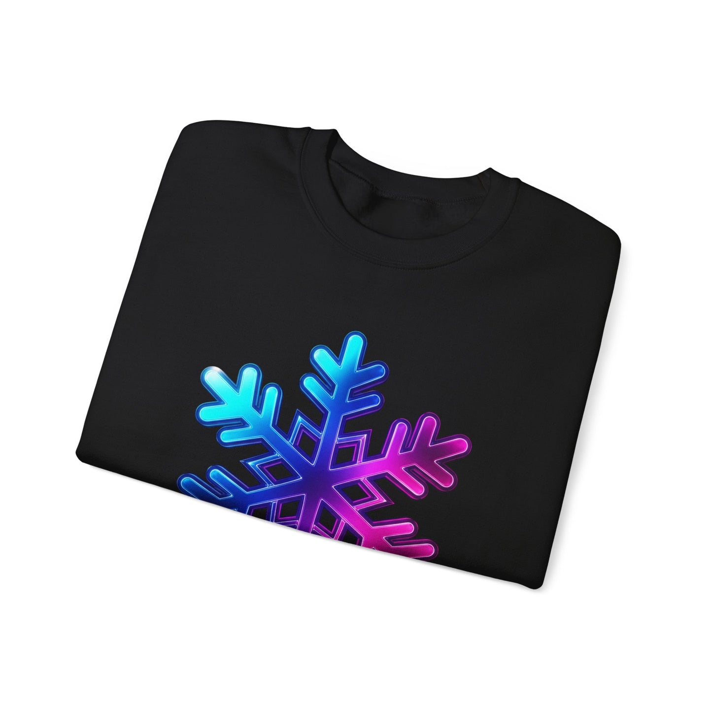 Blue Pink Gradient Snowflake Sweatshirt, Winter Aesthetic Pullover, Cozy Christmas Crewneck, Festive Holiday Sweater Gift for Her or Him