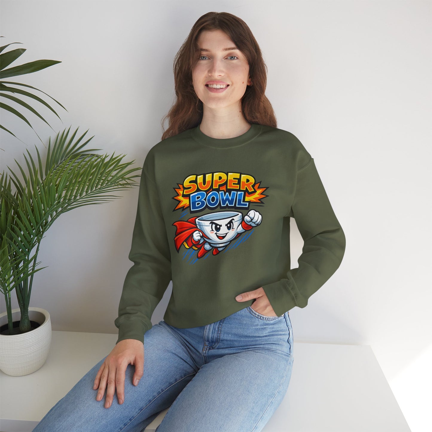 Super Bowl Sweatshirt, Funny Super Bowl Crewneck, Football Party Sweatshirt, Game Day Pullover, Bowl Pun Shirt, Unisex Graphic Crew