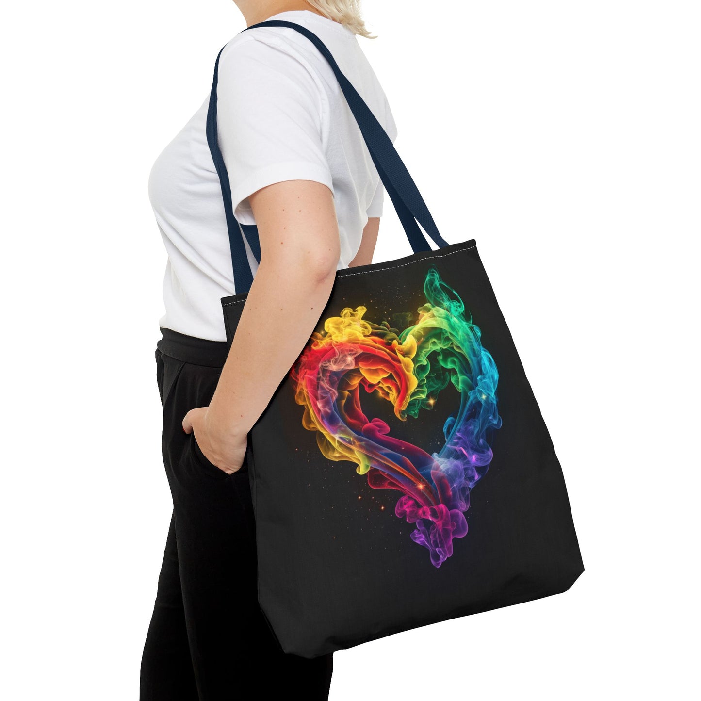 Colorful Smoke Heart Tote