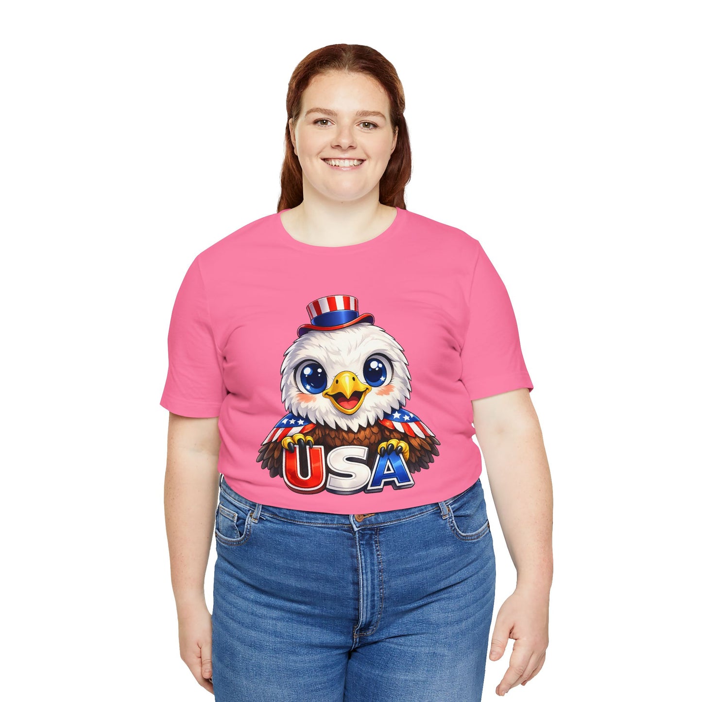 Cute USA Eagle Shirt, Patriotic Eagle T Shirt, Fourth Of July Shirt, American Flag Eagle Tee, Freedom Graphic Shirt, USA Pride Top
