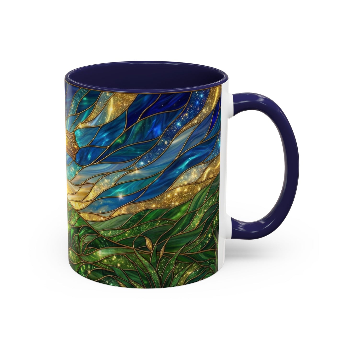 Christian Cross Mug, Stained Glass Cross Coffee Mug, Religious Gift For Christian, Faith Based Mug, Inspirational Bible Mug