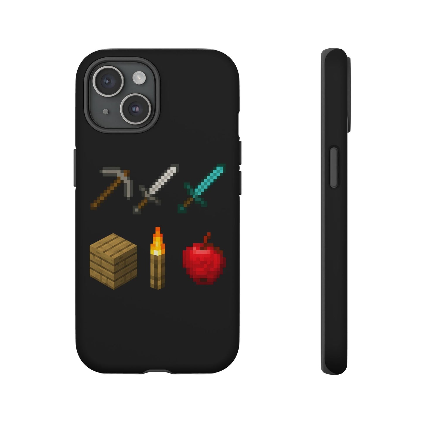 Pixel Art iPhone Case - Gaming-Inspired Tough Case for Gamers inspired by Minecraft Phone Case
