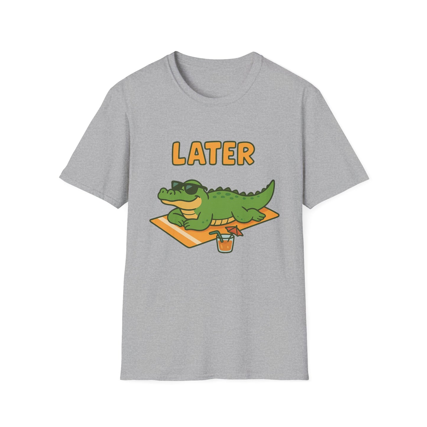 Later Gator Graphic Tee - Funny Alligator T-Shirt | Funny Summer Shirt | Trendy Animal Tee | Cute Gator Gift | Y2K Retro Humor Tee