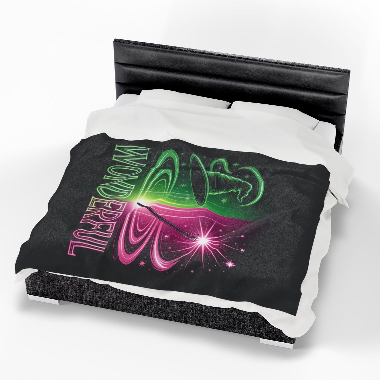 Wonderful Broadway-Inspired Blanket, Neon Theater Throw, Cozy Musical Gift, Soft Fleece Bed Blanket, Magical Room Decor For Broadway Fans
