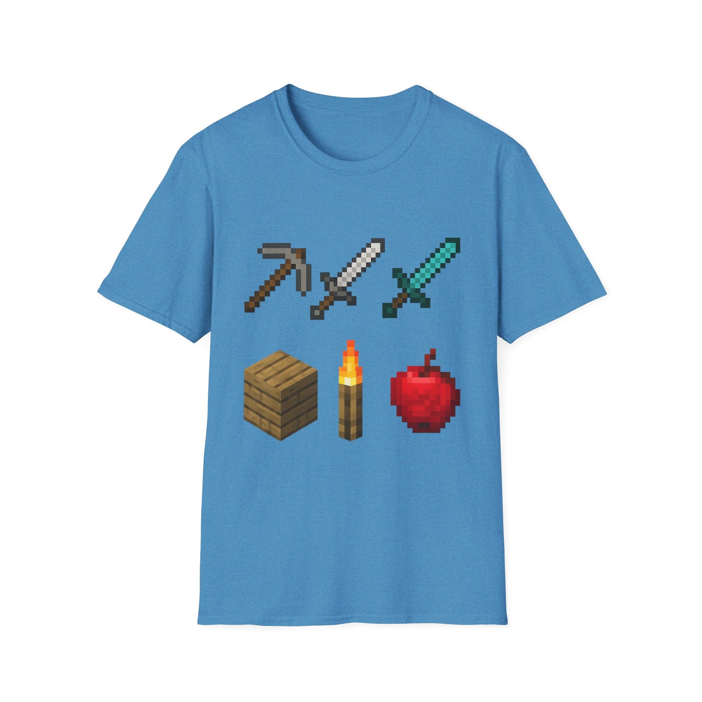 Pixel Tools & Items T-Shirt | Retro Pixel Art Gaming Tee, 8-Bit Gamer Shirt, Pixel Weapons & Supplies Top, Video Game Lover Gift Unisex