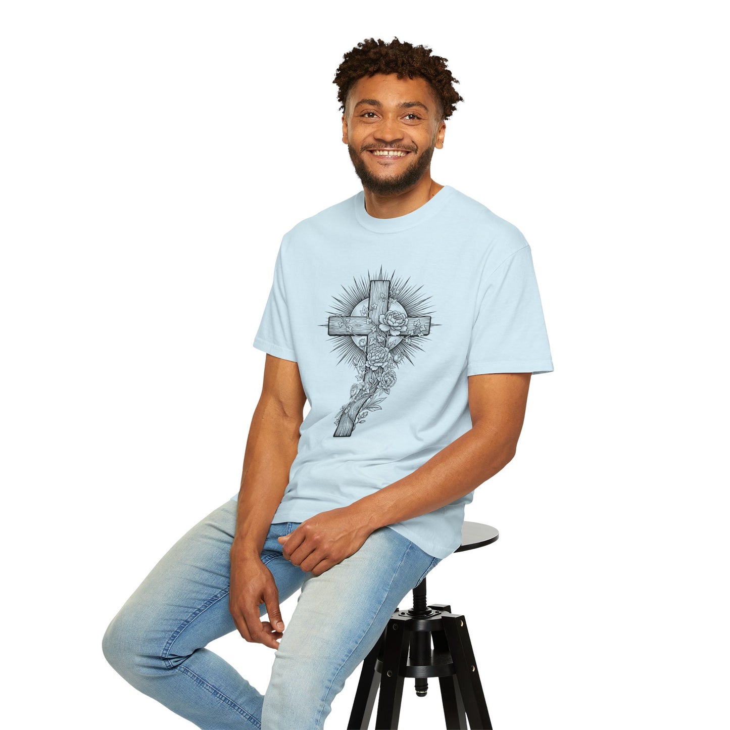 Christian Floral Cross Shirt, Boho Faith T-Shirt, Religious Botanical Tee, Wildflower Jesus Shirt, Easter Apparel, Christian Gifts
