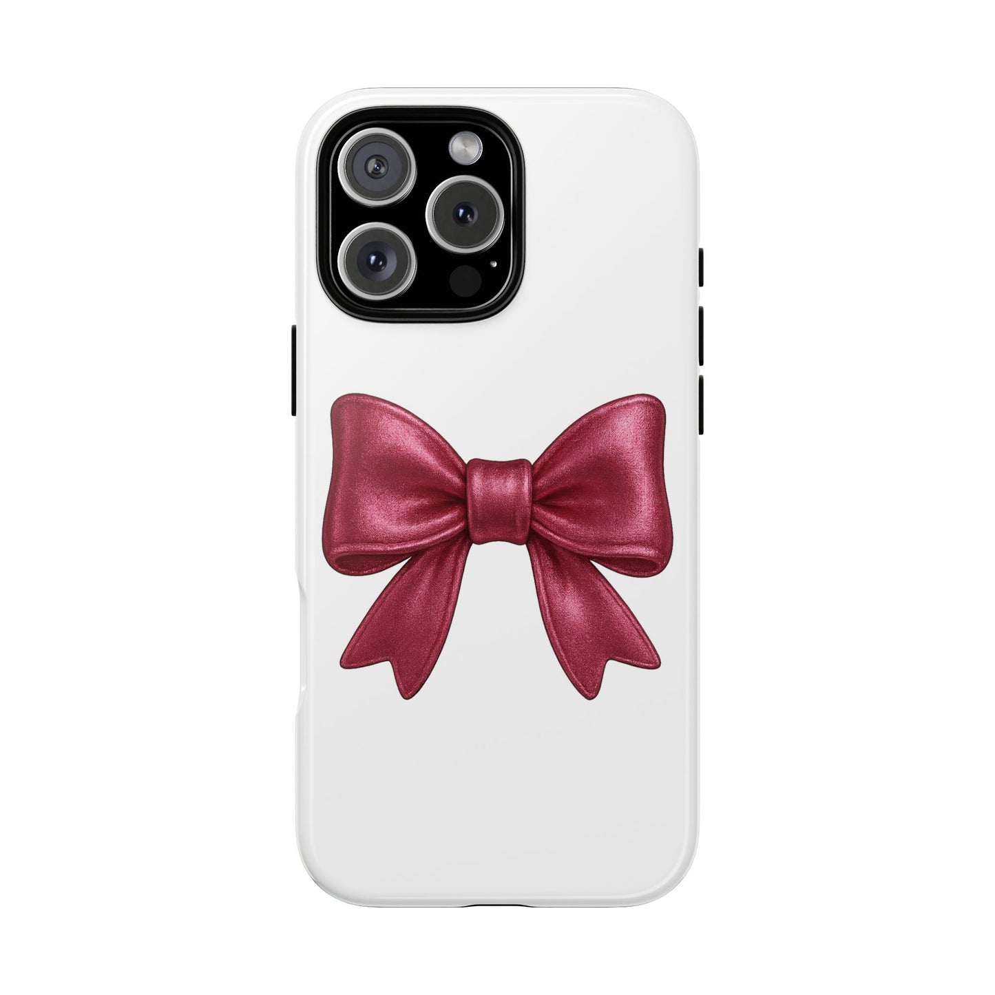 Pink Bow iPhone Case – Cute Girly Phone Cover – Glossy Ribbon Coquette Case – Soft Girl Aesthetic Accessory – Gift for Her iPhone