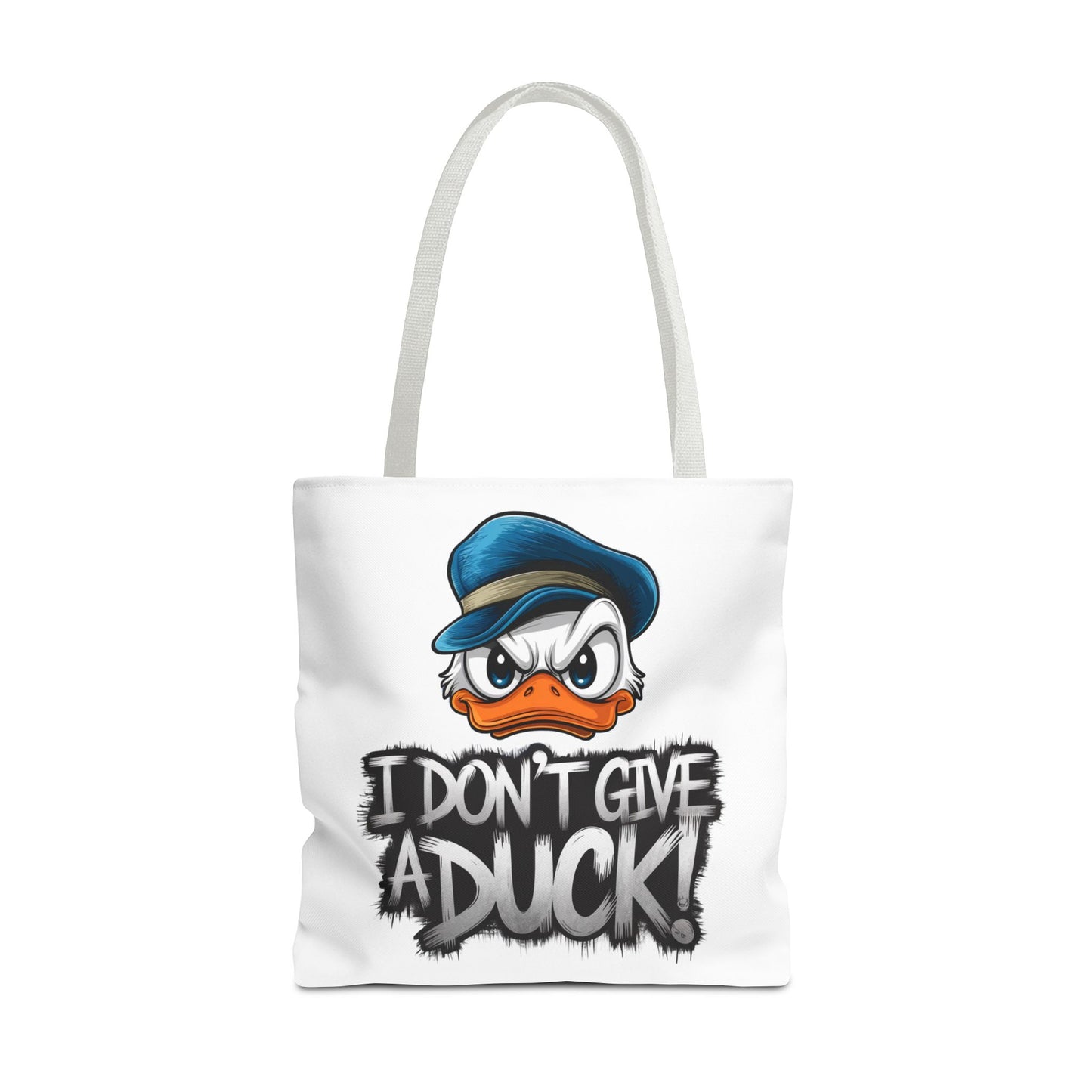 Funny Grumpy Duck Tote Bag | I Don’t Give A Duck Canvas Tote | Eco Reusable Cotton Gift Tote | Cute Animal Humor Market Bag