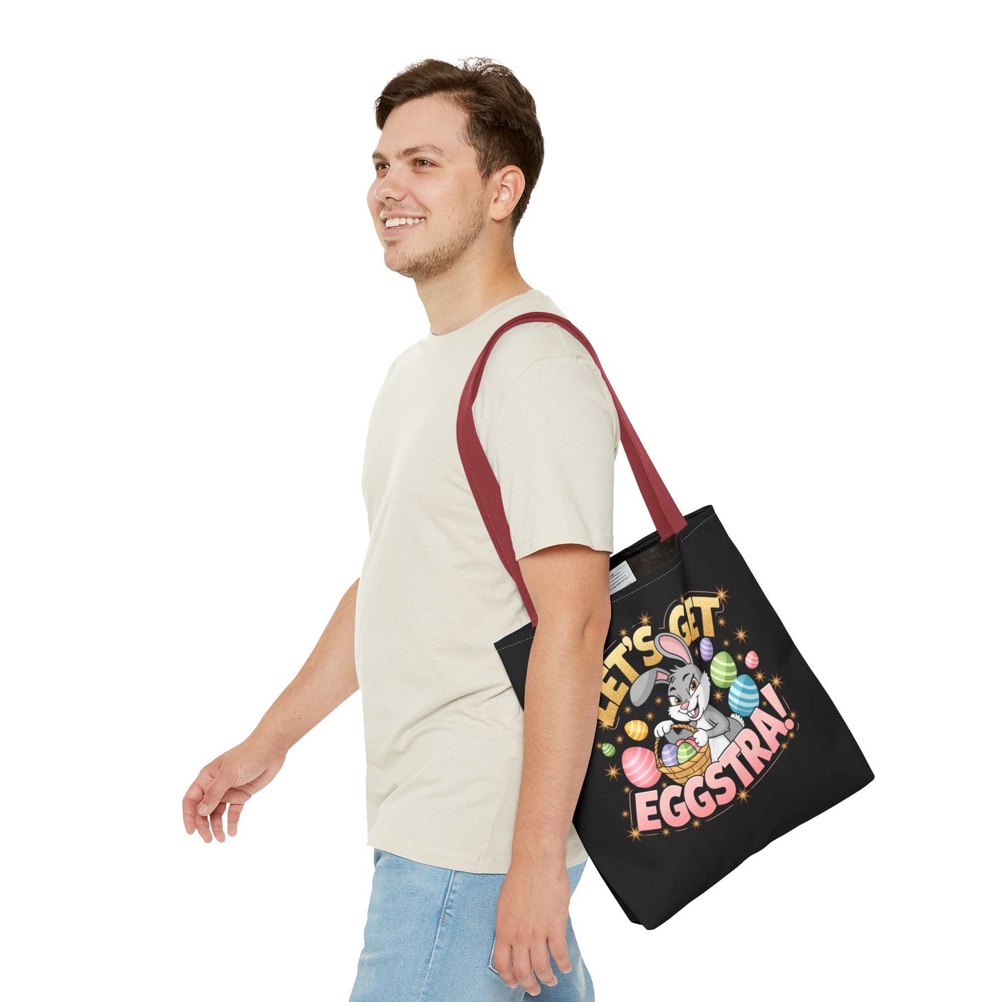 Easter Bunny Tote Bag - 'Leg's Get Eggstra'