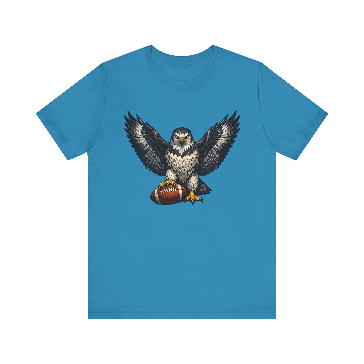 Hawk Football Shirt, Hawk Holding Football T Shirt, Hawk Mascot Tee, Football Bird Of Prey Shirt, Game Day Sports Tee, Hawk Fan Gift