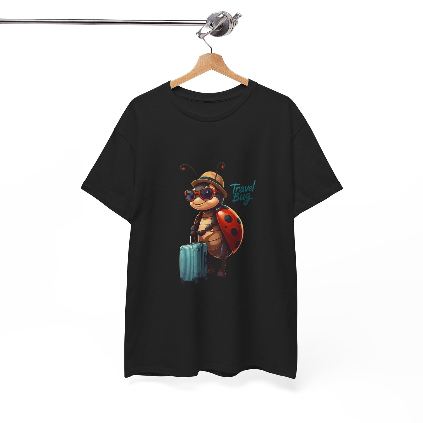 Travel Bug T-Shirt – Cute Ladybug Travel Tee | Funny Wanderlust Shirt for Travel Lovers | Unisex Graphic Tee Gift for Adventurers