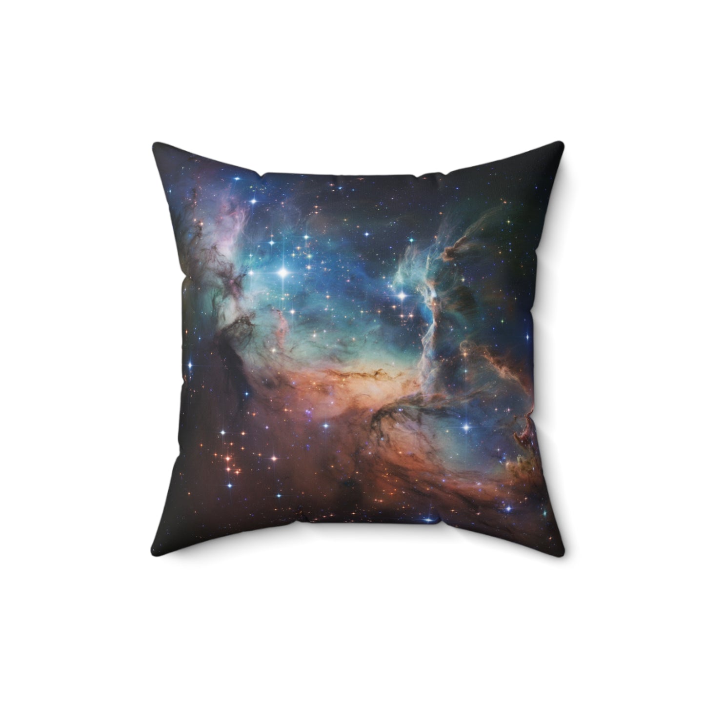 Square Pillow with Starry Cosmic Cover Galactic Pillow Space Decor Dorm Room Decor Starry Pillow