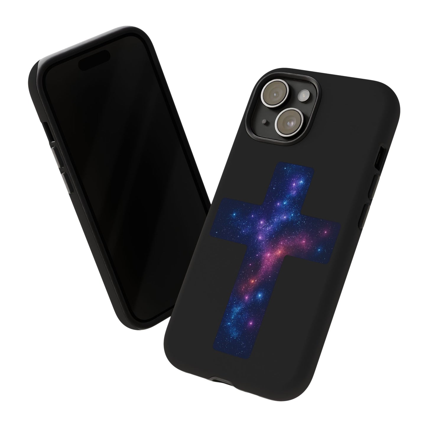 iPhone Case - Galactic Cross design Christian Phone Case Spiritual iPhone Accessory Religious Case Gift for Believers