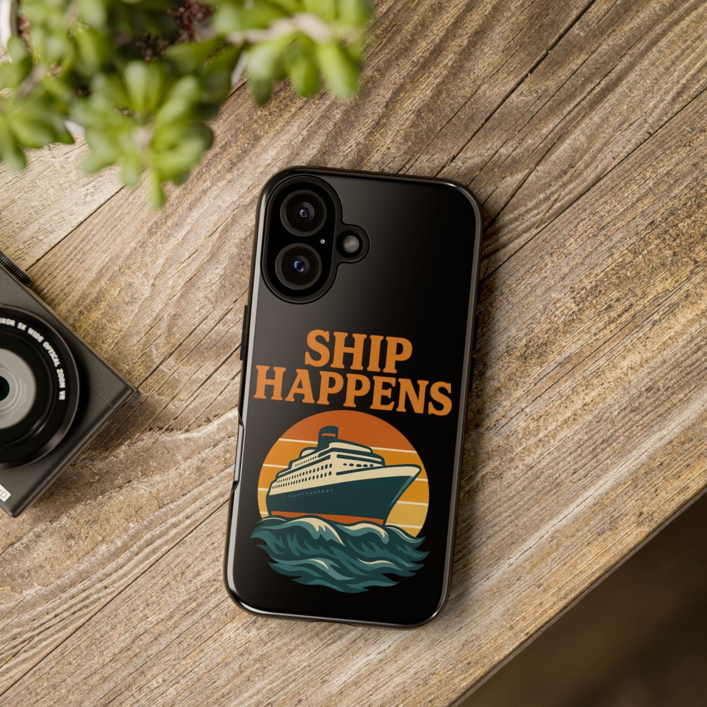 iPhone Case Ship Happens Sunset Cruise Case Gift for Travel Lovers Nautical Phone Case Cruise Accessory