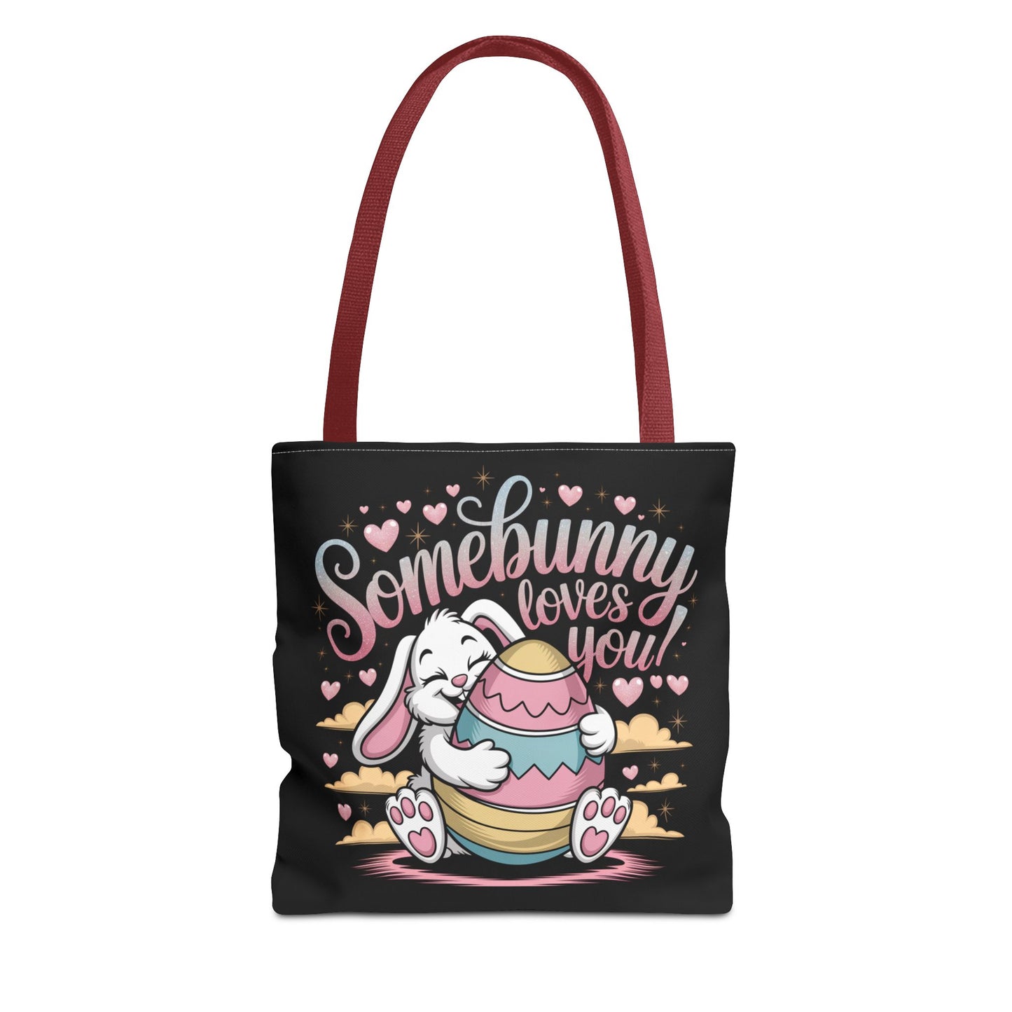 Easter Bunny Tote Bag Somebunny Loves You Easter Bag Bunny