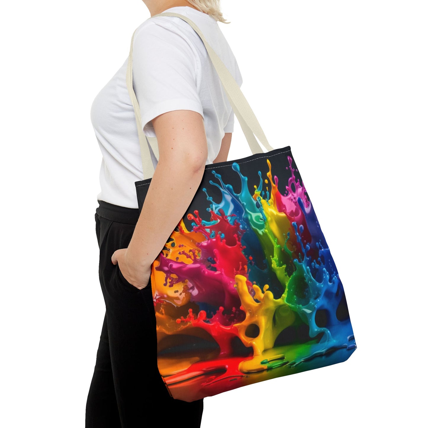 Colorful Splash Tote Bag - Vibrant Art for Every Occasion