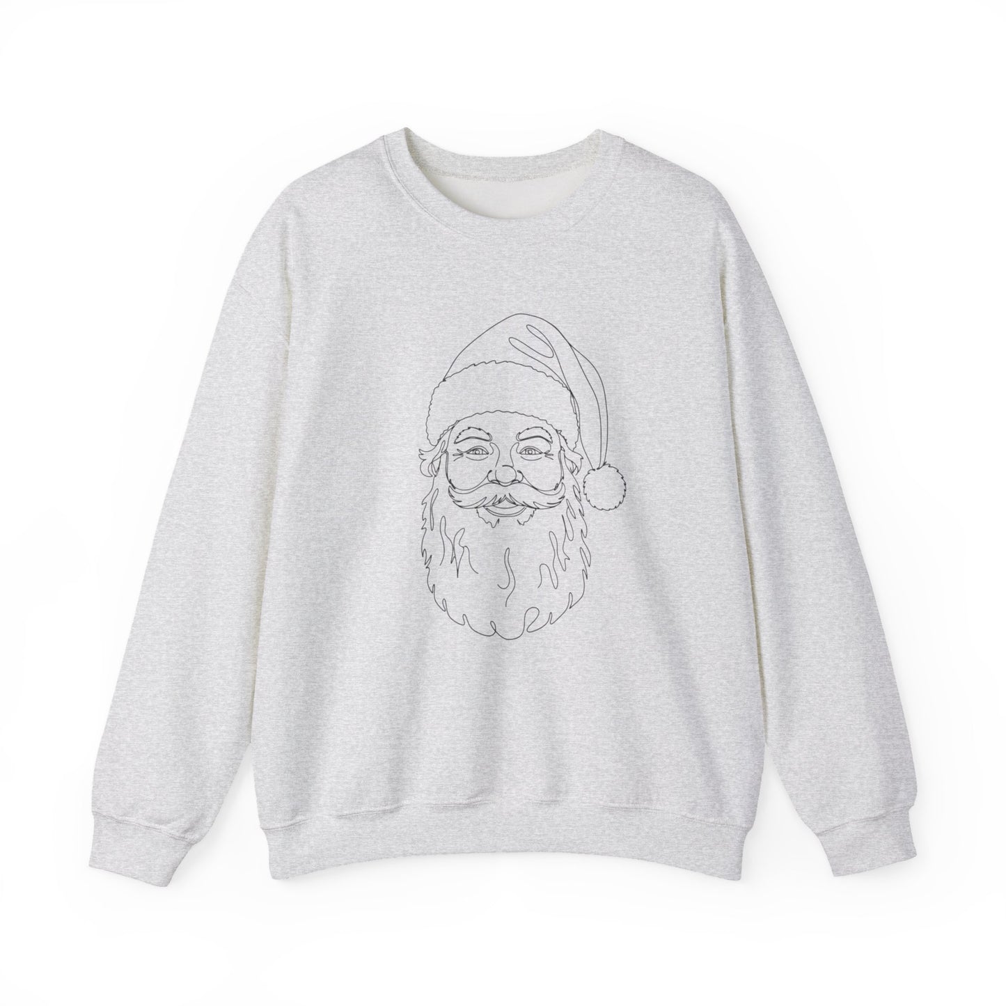 Minimalist Santa Sweatshirt | Modern Line Art Christmas Crewneck | Simple Holiday Sweater | Cozy Neutral Xmas Gift for Him or Her