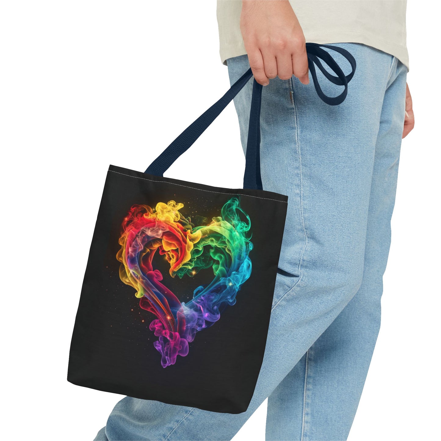 Colorful Smoke Heart Tote
